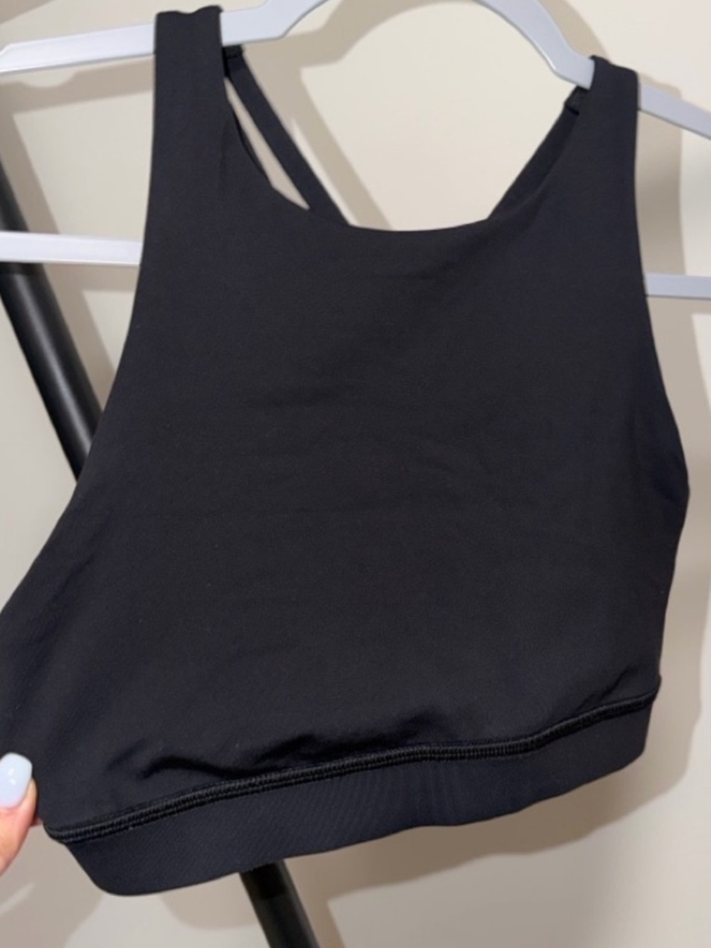 Lululemon Wunder Under Black Leggings (6) & Strappy Sports Bra (4) Set - Picture 3 of 12